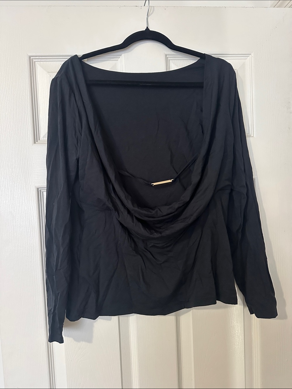 Abercrombie & Fitch Black Boat Neck Low Back